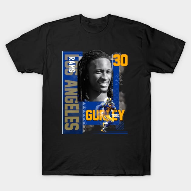 Los Angeles Rams Todd Gurley 30 T-Shirt by today.i.am.sad